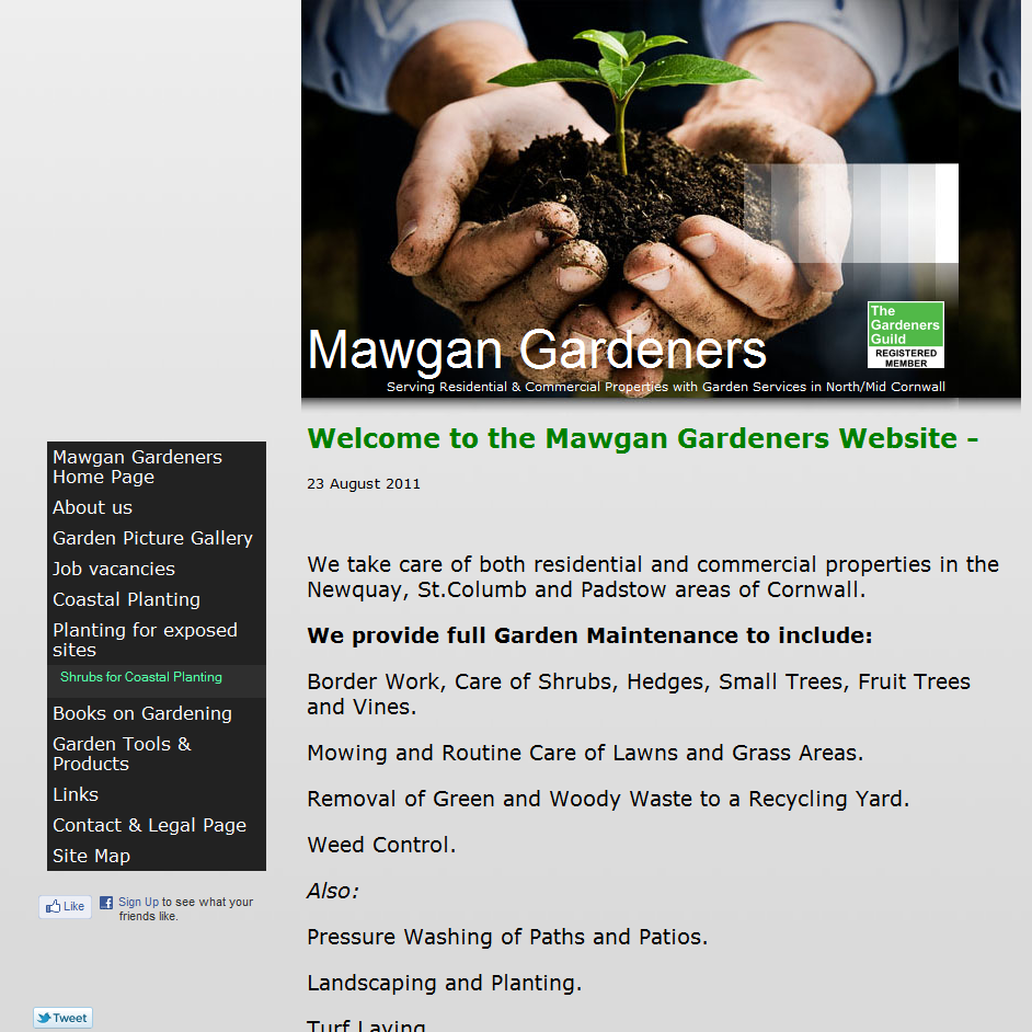 Mawgan Gardeners - Garden Services - Mawgan Gardeners Home Page
